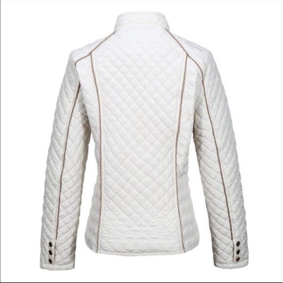 Women’s Quilted Lightweight Padding Jacket / Vest Puffer Coat Winter White - Picture 4 of 11